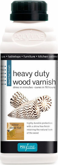 Polyvine Heavy Duty Wood Lac de finisare Poliuretan pentru apa Incolor Matt 1lt