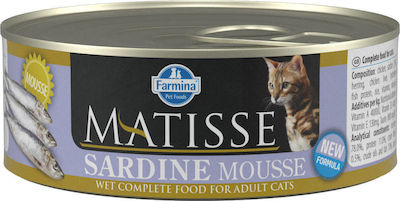 Farmina Matisse Nasses Katzenfutter für Katze in Dose mit Sardine 85gr 22.05.025