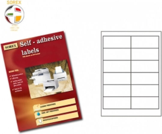 Sorex 1200 Selbstklebende A4-Etiketten 97x42.3mm