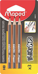 Maped Black Peps Mini Pencil HB Orange 3pcs