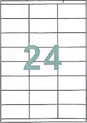 Fleks 2400 Αυτοκόλλητες Ετικέτες Α4 Ορθογώνιες 70x37mm
