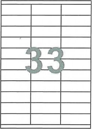 Fleks 3300 Self-Adhesive Rectangular A4 Labels 70x25.4mm