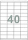 Fleks 4000 Selbstklebende A4-Etiketten 52.5x29.7mm