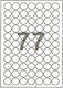 Fleks 7700 Self-Adhesive Round A4 Labels 25mm