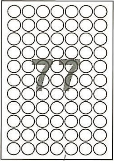 Fleks 7700 Self-Adhesive Round A4 Labels 25mm