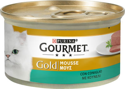 Purina Gourmet Gold Hrană umedă pentru Pisică Adultă în Poate cu Iepure 85gr