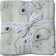 Done by Deer Sea Friends Πάνες Αγκαλιάς από Μουσελίνα Μπλε 70x70εκ. 2τμχ