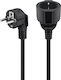 Goobay Extension Cable Cord 3m Black