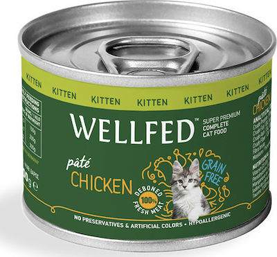 Wellfed Kitten Κοτόπουλο Πατέ 200gr 12τμχ