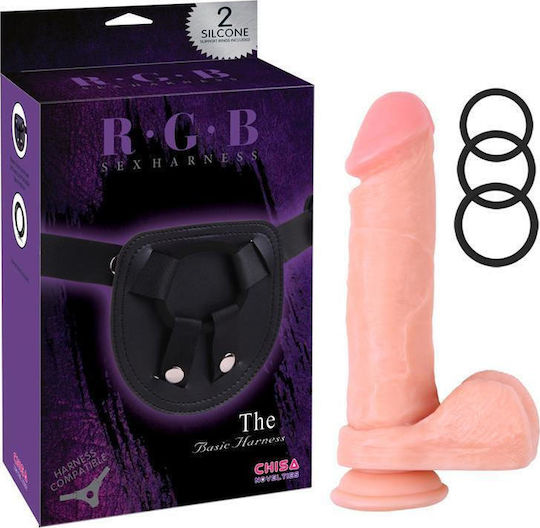 Chisa Novelties Kyle Korver Strap-On Harness with Dildo 22cm in skin color
