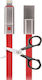 Forever Flat USB-A to Lightning Cable Red 1.5m (GSM094335)