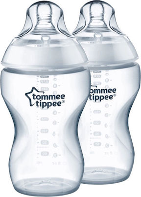 Tommee Tippee Set aus Plastikflaschen Closer to Nature Gegen Koliken mit Silikonsauger für 3+ Monate 340ml 2Stück