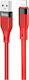 Hoco U72 Flat USB-C to Lightning Cable Red 1.2m