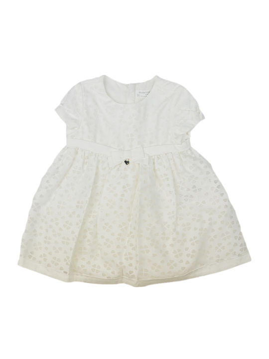 Mayoral Kids Dress Short Sleeve White