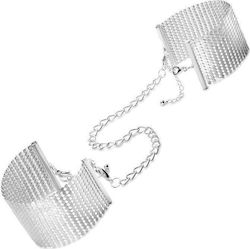 Bijoux Indiscrets Silver Metallic Mesh Handcuffs Cătușe în Culoare Argintiu