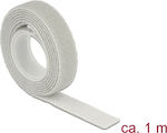 DeLock Self-Adhesive Hook & Loop Tape Gray 13mmx1m 1pcs 18274