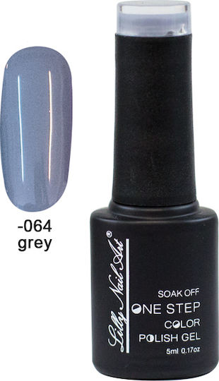 Lilly Nail Art Semi-Permanent Nail Polish 064 Grey 064 Grey 5ml 1pcs