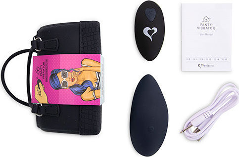 Feelztoys Panty Vibe Remote Controlled Vibrator Vibrator Egg with Remote Control 10cm Black