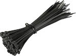 V-TAC Pack of 100pcs Black Plastic Cable Ties 250x3.5mm 11169