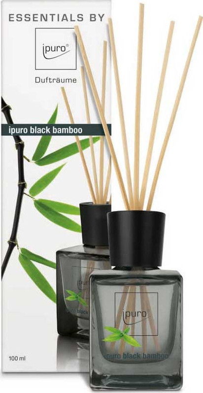 iPuro Room Reed Diffuser Sticks Essentials Black Bamboo 1pcs 100ml