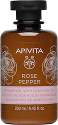 Apivita Rose Pepper Gel de baie cu uleiuri esențiale (1x250ml) 250ml