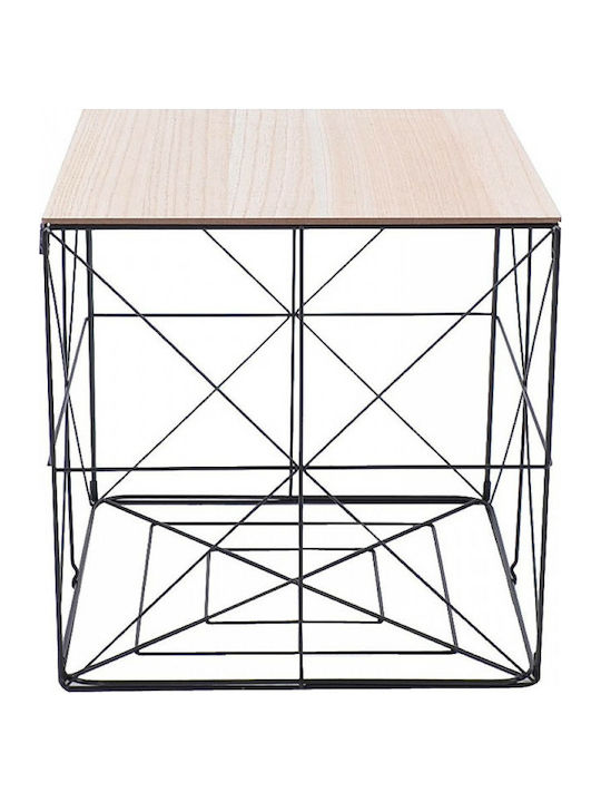 Square Side Table Black L35xW35xH35cm