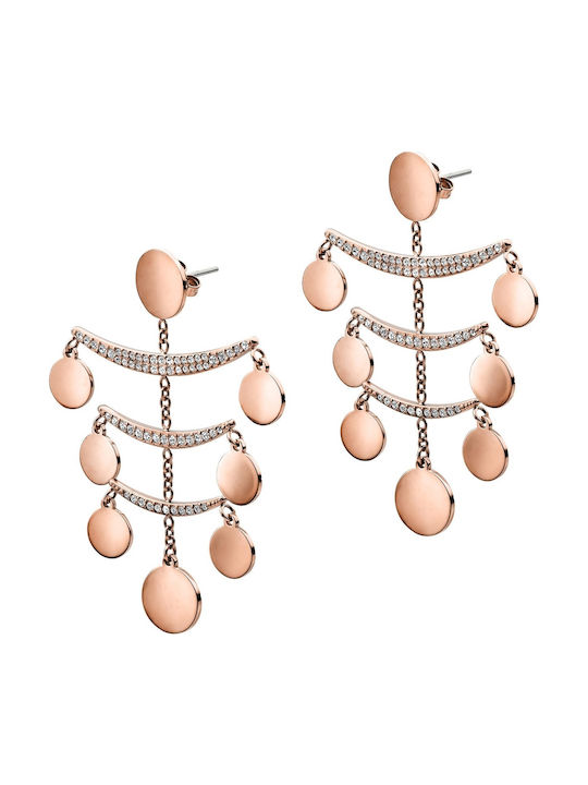 Emporio Armani Earrings made of Steel Gold Plated with Stones