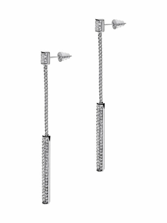 Emporio Armani Stelle Earrings Pendants made of Steel with Stones