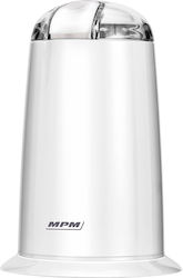 MPM /C Ηλεκτρικός Μύλος Καφέ 140W με Χωρητικότητα 40gr Λευκός