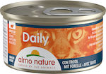 Almo Nature Daily Wet Food for Adult Cats in Cans with Trout Grain-Free & Gluten-Free 85gr