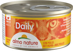 Almo Nature Daily Wet Food for Adult Cats In Can with Chicken Mousse 1pc 85gr