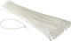Sapiselco Kabelbinder Kunststoff 200mmx3.5mm in Weiß Farbe (100 Stück) sel.2.211