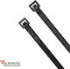 Elematic Cable Ties Plastic 240mm x 7.8mm in Black Colour (100 pcs) (5325E)