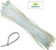 Sapiselco Δεματικά Καλωδίων Πλαστικά 100mmx2.5mm σε Λευκό χρώμα (100τμχ) SEL.2.202