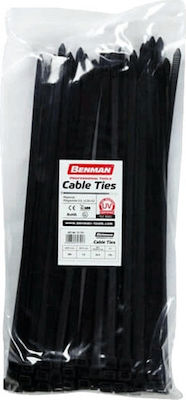 Benman Dematoare de Cabluri 200x4.8mm Negru 100pcs 70787