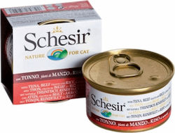 Schesir Nature for Cat Μοσχάρι / Ρύζι / Τόνος Άλμη 85gr