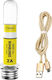 Foneng Bumblebee Braided USB 2.0 spre micro USB Cablu Auriu 1m 1buc