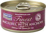 Fish4Cats Finest Wet Food for Adult Cats in Cans with Anchovy and Mackerel 70gr