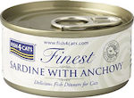 Fish4Cats Finest Wet Food for Adult Cats in Cans with Anchovy and Sardine 70gr