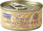 Fish4Cats Finest Wet Food for Adult Cats in Cans with Shrimps and Sardine 70gr