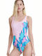 BodyTalk 1201-908347 One-Piece Swimsuit with Open Back Floral Brik 1201-908347-00319