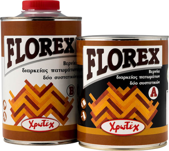 Χρωτέχ Florex Βερνίκι Επιφάνειας 2 Συστατικών Άχρωμο Σατινέ 2lt