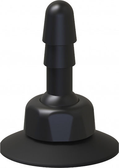Vac U Lock Deluxe 360° Swivel Suction Cup Plug Πρωκτικό Ντους Black 11.4cm