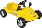 Happy Herby Kids Foot-to-Floor Car One-Seater with Pedal Yellow