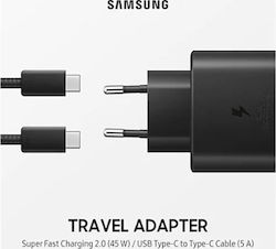 Samsung EP-TA845 45W με Καλώδιο USB-C - USB-C