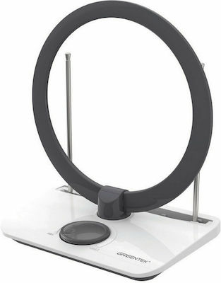 Greentek UVR-AV553 Indoor TV Antenna (with power supply) Gray Connection via Coaxial Cable