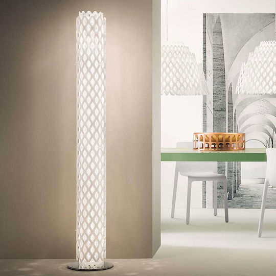 Slamp Led Charlotte Floor Подова Лампа В182xД32см. с Цокъл за Крушка E27 Бял