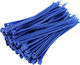 Bostik Den Braven Plastic Cable Ties 200mmx3.6mm In Blue Colour 100pcs 06247
