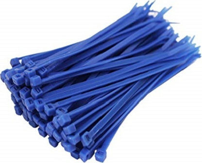 Bostik Den Braven Plastic Cable Ties 200mmx3.6mm In Blue Colour 100pcs 06247