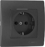 Makel Lilium Natural Kare Single Power Socket Black